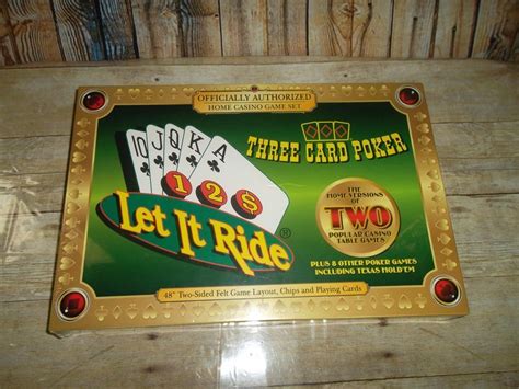 Maybe you would like to learn more about one of these? Let It Ride Three Card Poker 8 Additional Poker Games Home Casino Game Set NIB #TDCGames ...