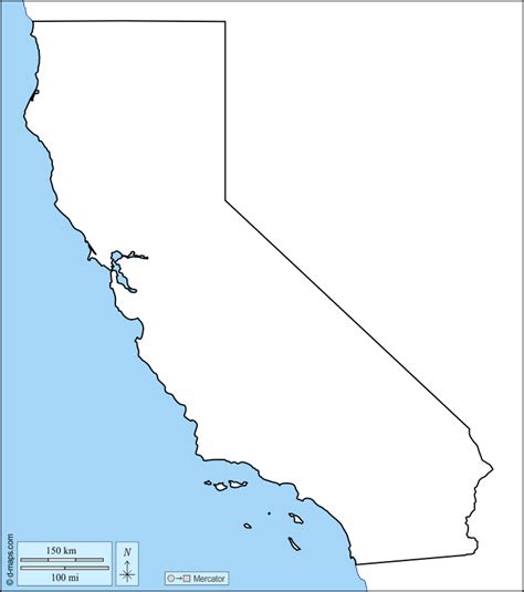 Blank California Map