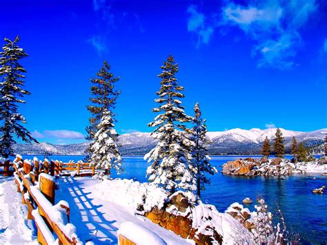 Sand Harbor Lake Tahoe With Snow Tandk Images Fine Art Photography