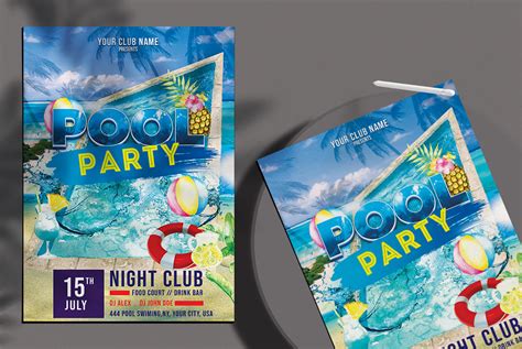 Summer Pool Party Free Psd Flyer Template Free Psd Templates