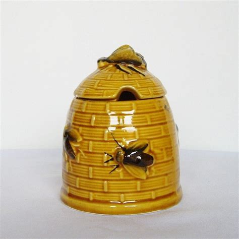 Vintage Bee Hive Honey Pot Etsy