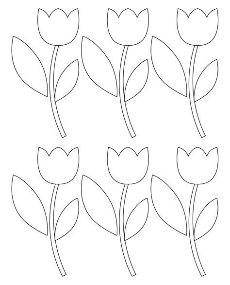 Tulip Stencil 10 Free Pdf Printables Printablee
