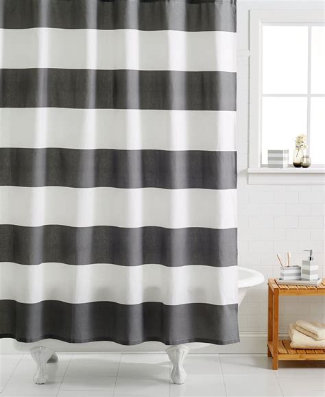 When working with horizontal striped curtains, the color combination is important. Cassadecor 100% Cotton Stripe Shower Curtain & Reviews ...
