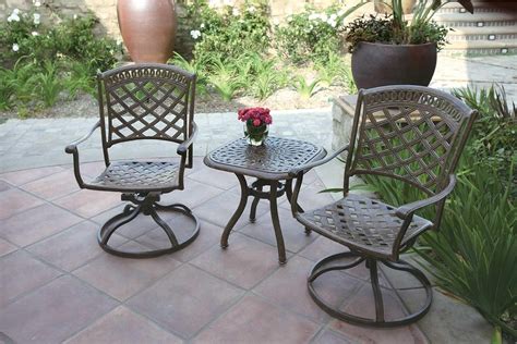 When enjoying of that special spot of the house, you need an what is more fun than outdoor patio swivel chairs? Patio Furniture Rocker Swivel Cast Aluminum Chair 3pc Sedona