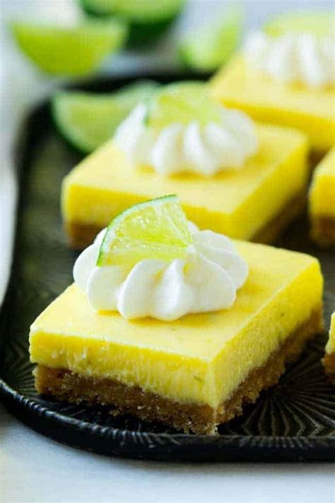 Simply prepare before guests arrive, pop it in the fridge, and grab it when you're ready to slice and serve. Key Lime Pie Bars | The Recipe Critic