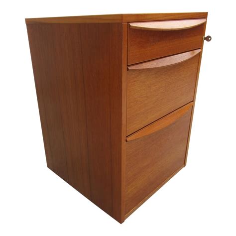 It is hard to impairment a metal cabinet some other than an strong mark if you are not nervous. Teak Three Drawer Locking File Cabinet -Danish Modern ...