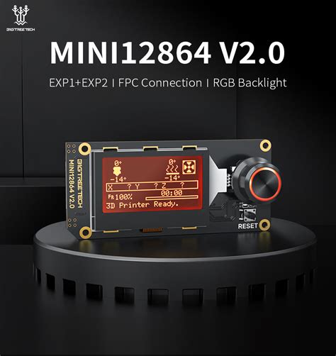 bigtreetech mini 12864 v2 0 lcd screen voron 2 4 rgb backlight mini display supports marlin diy