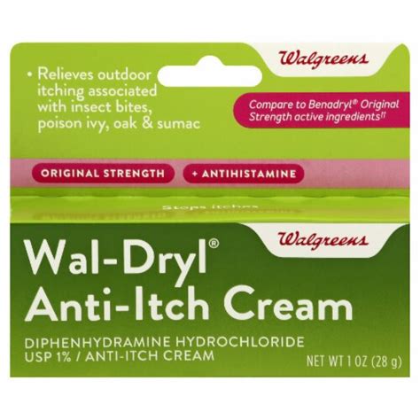 Walgreens Wal Dryl Anti Itch Cream 1 Oz Fred Meyer