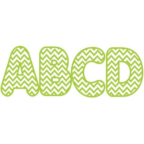 Ashley Productions Lime Green Chevron 2 34in Designer Magnetic Letters