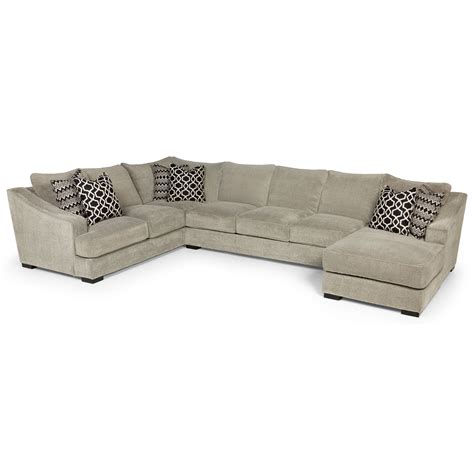 Stanton 338 Casual Three Piece Sectional Sofa With Deep Seats Rifes
