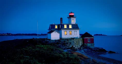 Rose Island Lighthouse In Rhode Island Image Free Stock Photo