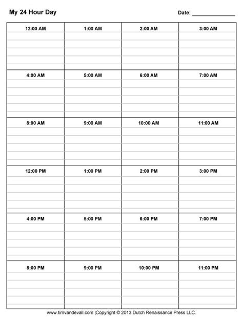 Printable Daily Hourly Schedule Template Daily Schedule Printable Vrogue