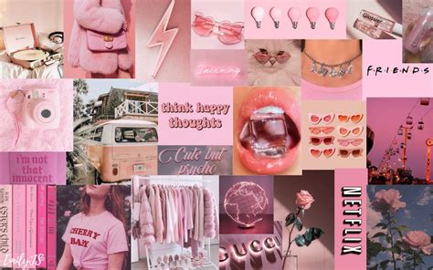 Excellent Pink Aesthetic Wallpaper Desktop Collage You Can Use It