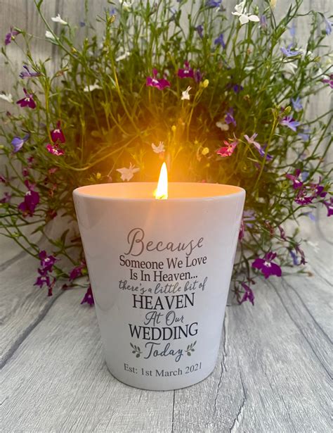Personalised Memory Candle Wedding Candle To Remember Loved Etsy