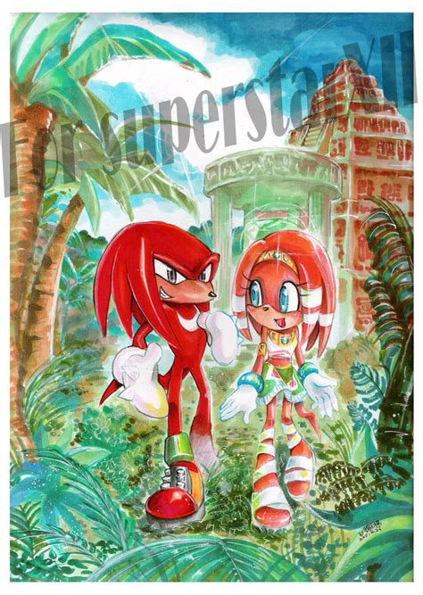 Comission Knuckles And Tikal By Tikal On Deviantart