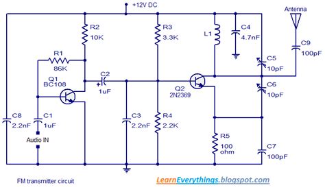 Simple Diy Fm Transmitter Circuit With Schematic Learneverythings