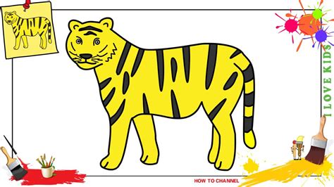 How To Draw A Tiger 2 Easy And Slowly Step By Step For Kids And Beginners