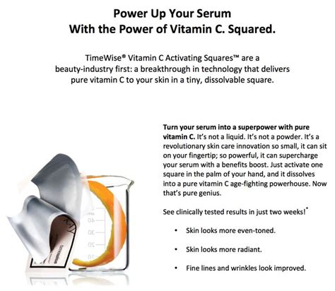 timewise vitamin c activating squares are a beauty industry first a breakthrough in technology
