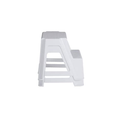 Rubbermaid 2 Step 300 Lbs Capacity White Plastic Step Stool At