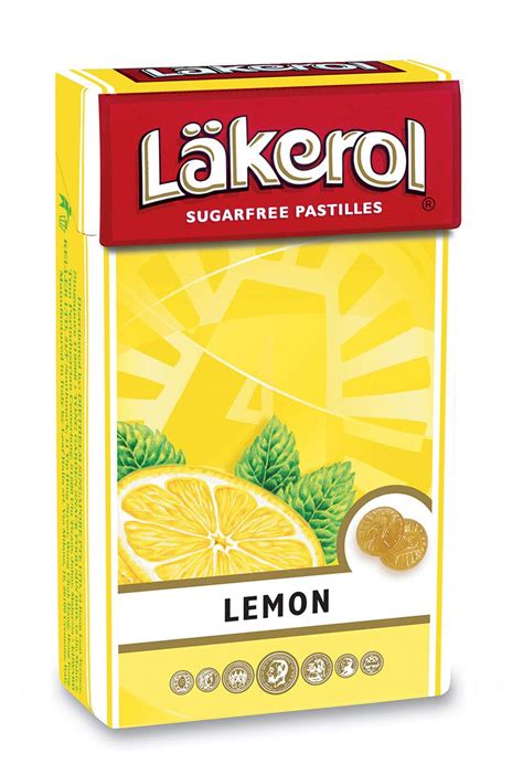 Läkerol Sugar Free Pastilles Imported Swedish Refreshing Lemon Mouth Freshener Pastille 100