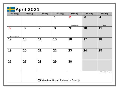 Download april 2021 calendar as html, excel xlsx, word docx, pdf or picture. Kalender april 2021 - Sverige - Michel Zbinden SV