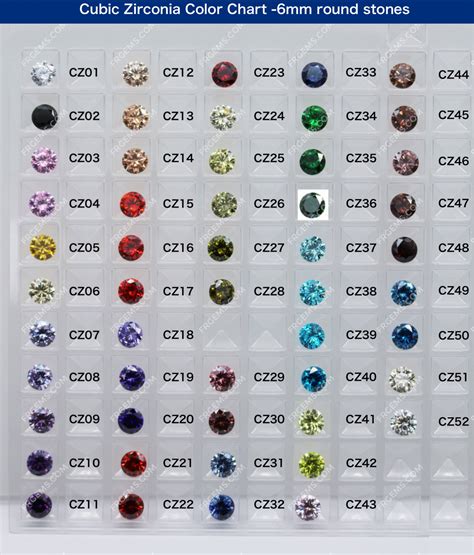 Cubic Zirconia Crushed Ice Cut Color Charts Loose Gemstones Suppliers