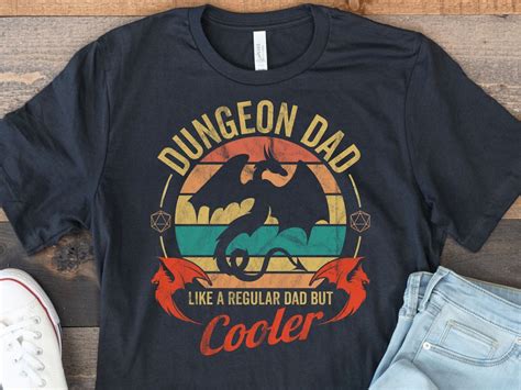 Dungeons And Dragons Dungeon Dad Shirt Fun Ttrpg Dandd Fathers Day Bday