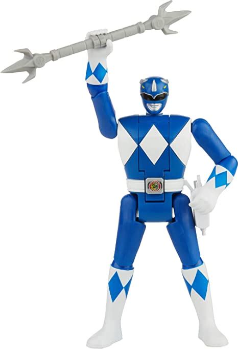 Power Rangers Retro Morphin Figurine Ranger Bleu Billy tête