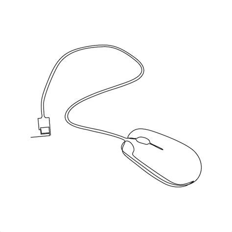 Premium Vector Computer Mouse Continuous Line