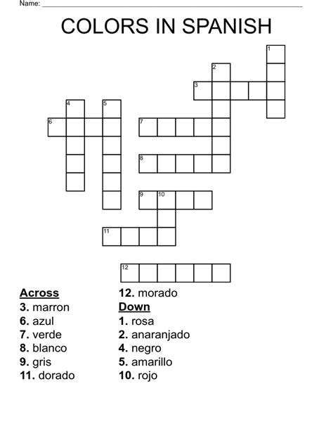 Very Easy Spanish Crossword Puzzles Its Rule Is Very Simple Resep