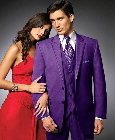 Purple Pastel Color Two Buttons Tuxedo Satin Trim Notch Coll