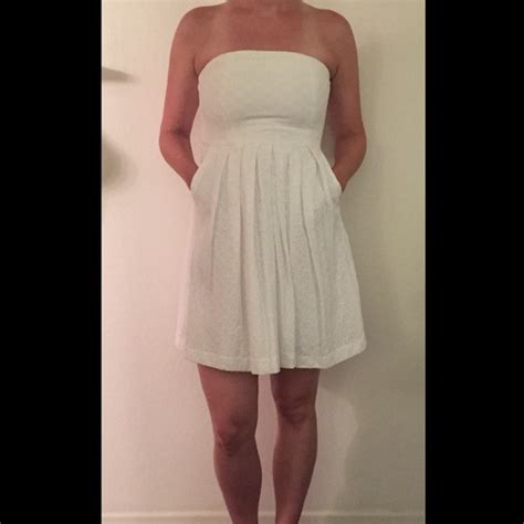 80 Off Gap Dresses And Skirts 👗gap White Strapless Dress 👗 From