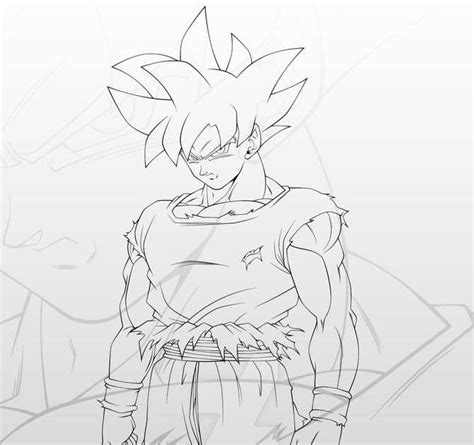 Goku Ultra Instinct Drawing Black And White Goku Ultra Instinc