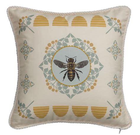 French Bee 16 X 16 Pillow Bee Decor Colorful Pillows Bee Art