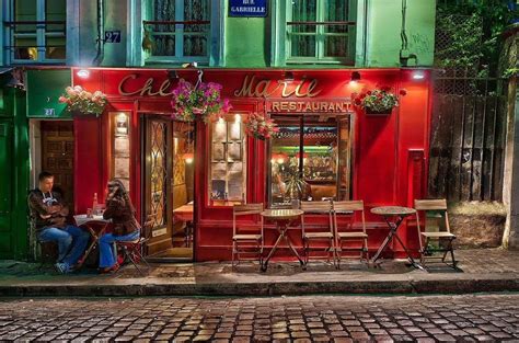 Bistro Rouge Paris Cafe Montmartre Paris Restaurants
