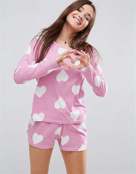 Heart Print Pyjamas Popsugar Fashion Uk