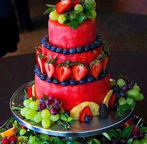 See more ideas about fruitcake recipes, fruit cake christmas, fruit cake. Fruit cake made out of watermelon | Fresh fruit cake ...