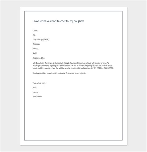 Guide, letter example, grammar checker, 8000+ letter samples. School Excuse Letter - laustereo.com
