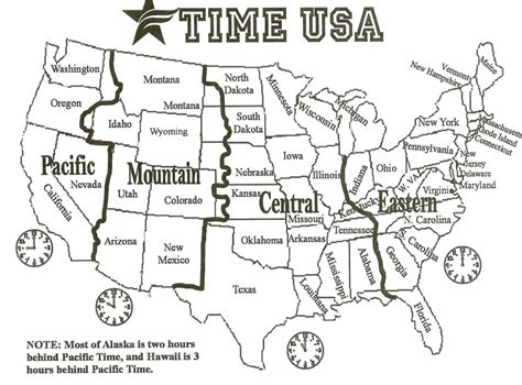 Black and white time zone map topographic map. Map Of The Us With Time Zones Us Timezones Awesome ...