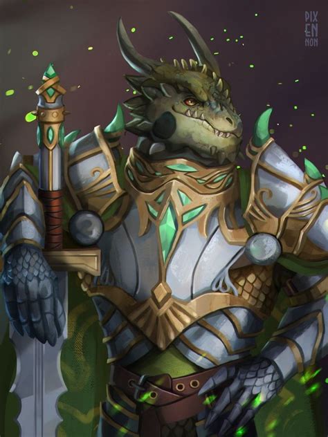 M Dragonborn Paladin Plate Armor Cloak Greatsword 1 Fantasy
