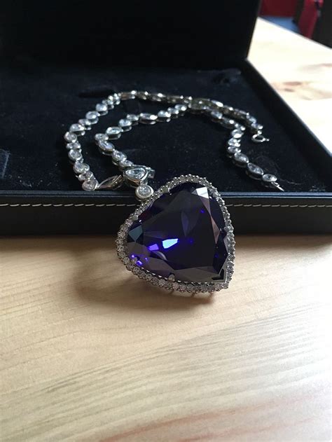 Ailuor titanic heart of the ocean neckalce, royal blue crystal created sapphire pendant with silver plated necklace jewelry. Heart of the Ocean Replica-2 - Heart of the Ocean ...