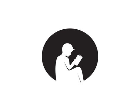 Reading Book Logo And Symbols Silhouette Illustration Black 585356