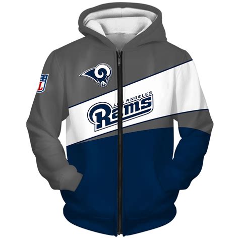 Los Angeles Rams Hoodie 3d Long Sleeve Pullover New Season Jack Sport Shop