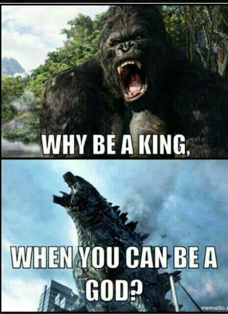 Godzilla and kong fights mechagodzilla. Pin by Derric Stephens on Great memes | Godzilla, Kong ...
