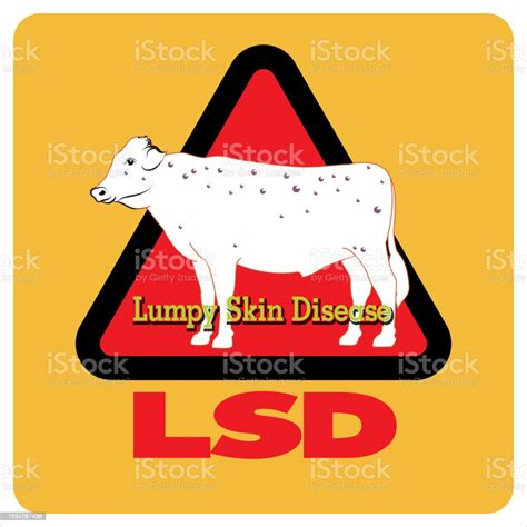 Warning Lumpy Skin Disease Virus Stock Illustration Download Image
