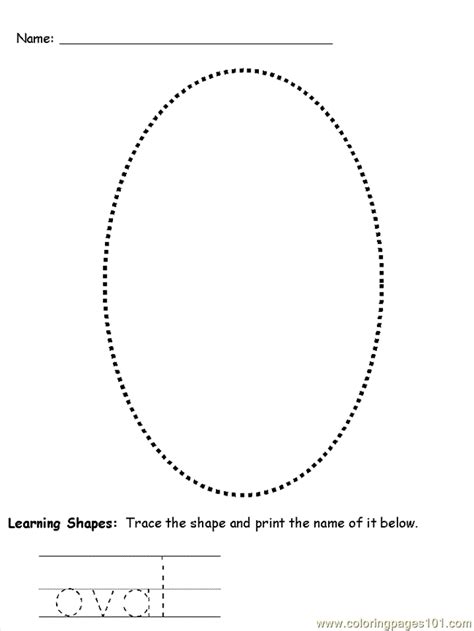 Oval Shapes To Trace