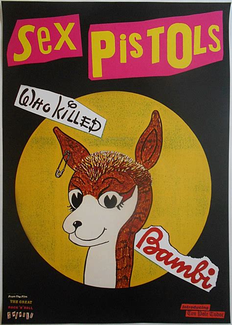 sex pistols steve jones paul cook who killed bambi 33 x 23 inch punk rock poster ebay