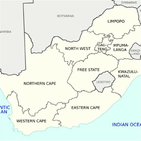 South Africa Map With Capitals Map Of Africa With All Countries And