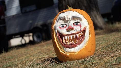 Scary Clown Pumpkin Faces