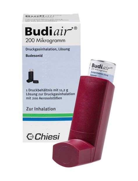 Asthma can be treated with an inhaled form of budesonide, sold under the brand name pulmicort or as a generic inhaler.; Budiair® 200 Mikrogramm Druckgasinhalation, Lösung | Gelbe ...